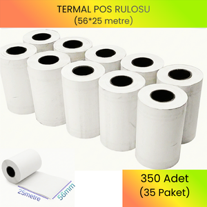 Termal Pos Rulosu 56x25 metre Yazarkasa Rulo